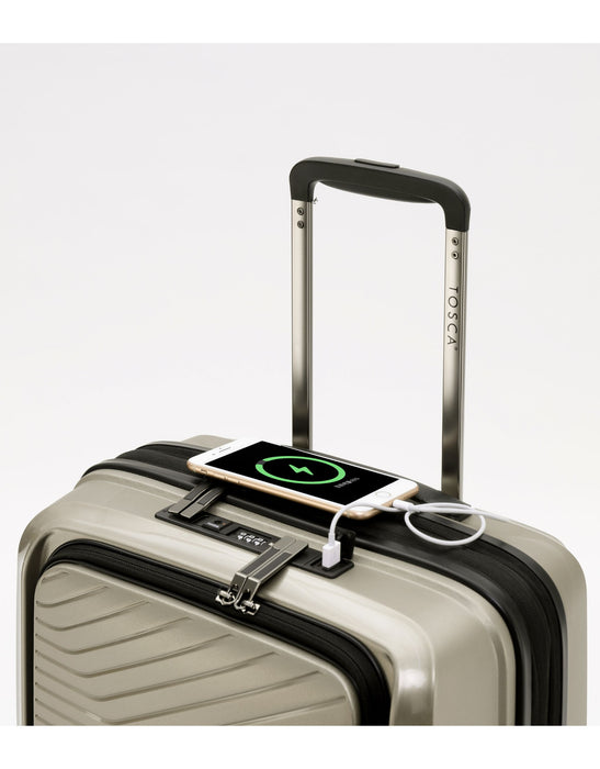 Space-X 55cm Small Hard Laptop Carry On - Champagne