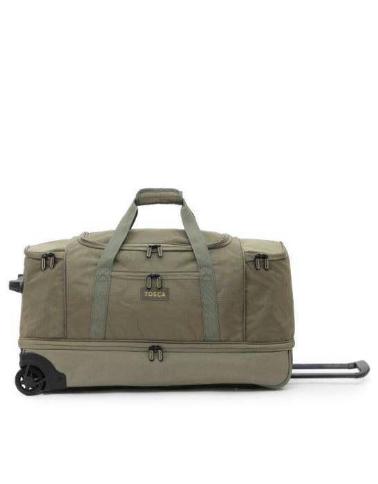 Medium 70cm Split Compartment Wheel Bag - Khaki