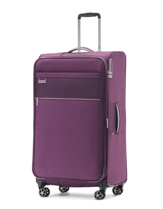 Vega 81cm Large Soft Suitcase - Plum