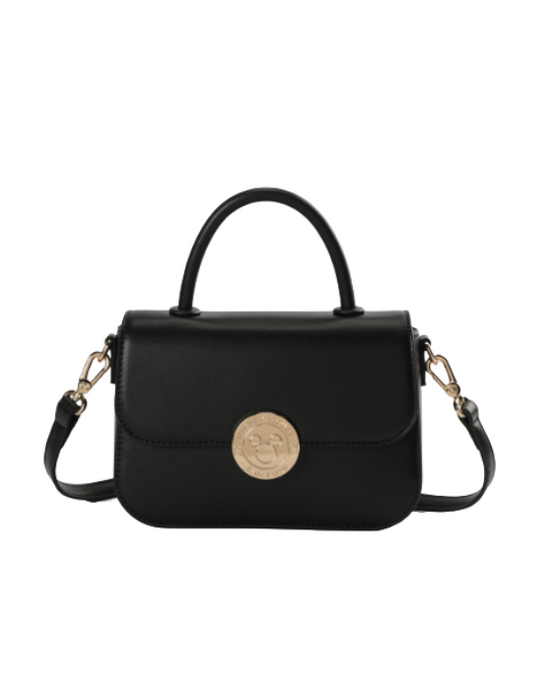 Mickey Flap Bag With Handle - Black