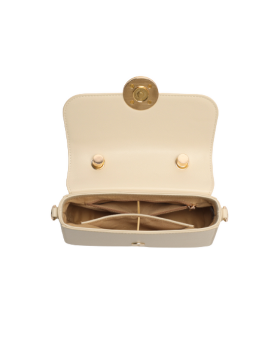 Mickey Flap Bag With Handle - Beige
