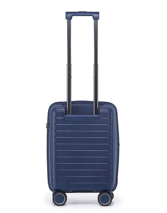 Aus Luggage Voyager 55cm Small Hard Carry On - Navy