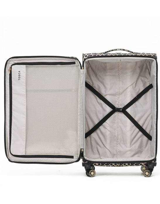 So Lite 79cm Large Soft Suitcase - Leopard
