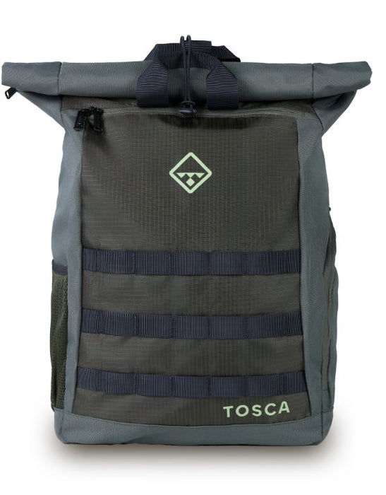 Roll Top Backpack - Khaki