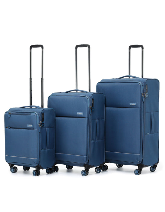 So Lite Soft Suitcase 3 Piece Set - Blue