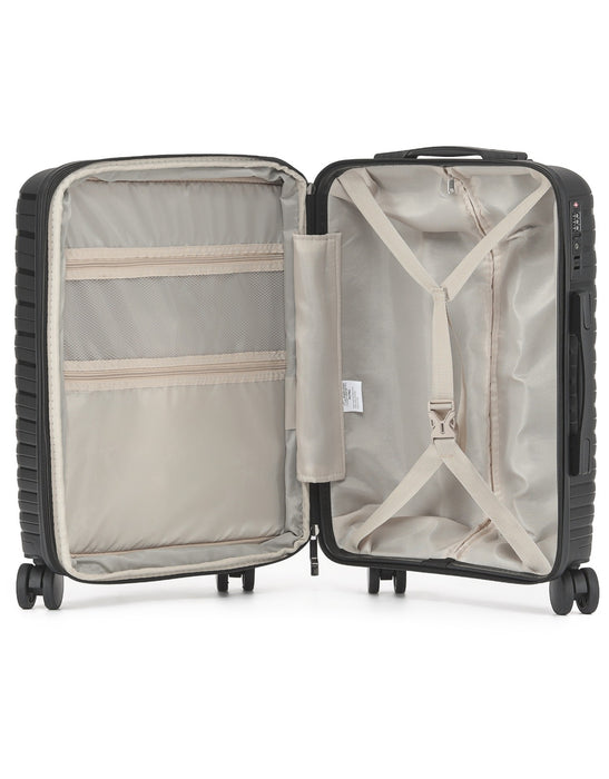 Aus Luggage Astro Hard Suitcase 3 Piece Set - Black