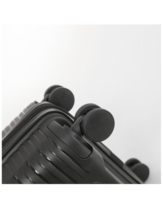 Aus Luggage Astro Hard Suitcase 3 Piece Set - Black