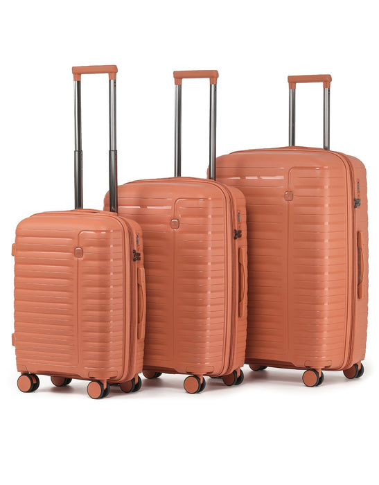 Aus Luggage Astro Hard Suitcase 3 Piece Set - Rust