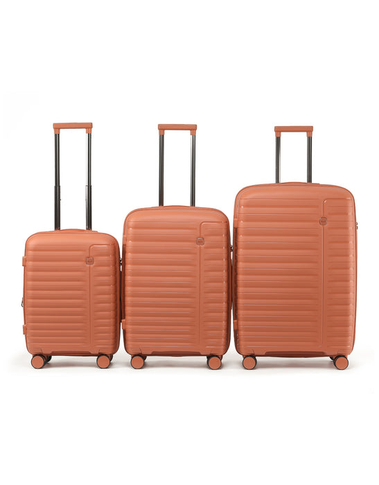 Aus Luggage Astro Hard Suitcase 3 Piece Set - Rust