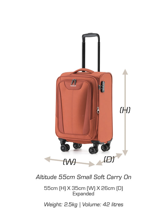 Altitude 55cm Small Soft Carry On - Rust