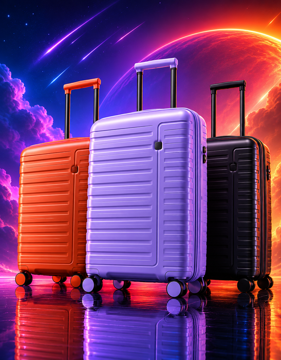 Aus Luggage Astro Hard Suitcase 3 Piece Set - Rust