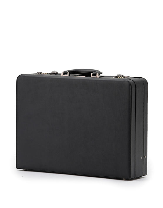 Attache Black PU Leather Hard Business Case