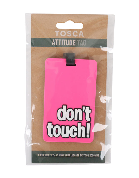 Attitude Luggage Tag - Don't Touch! - Pink