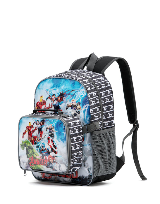 Marvel Avengers Backpack + Cooler Bag - Black/Grey