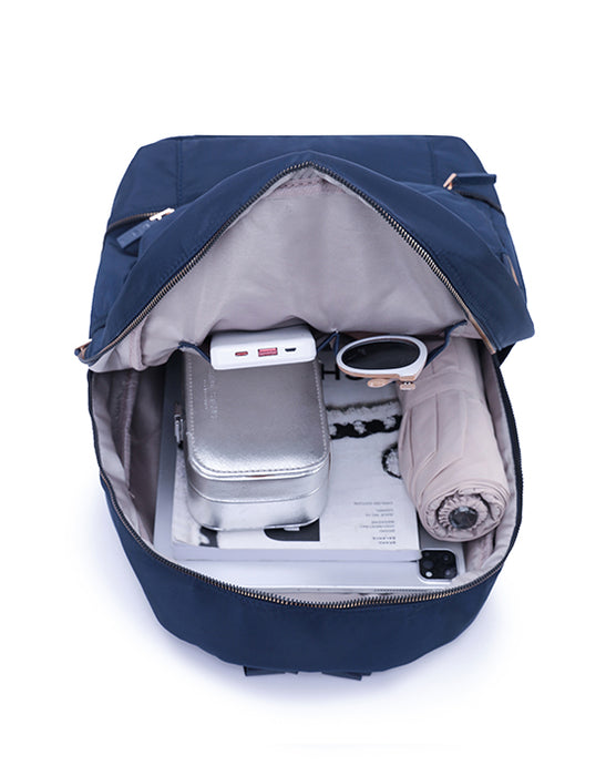 Harlow Navy Zip Away Backpack and Shoulder Bag