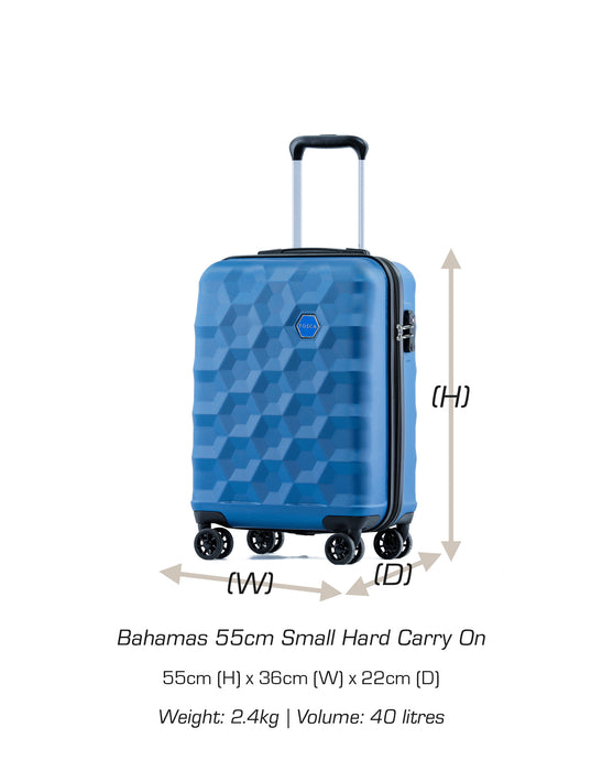 Bahamas 55cm Small Hard Carry On - Blue