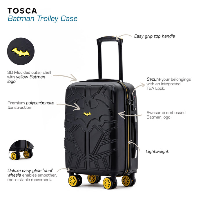 Batman 50cm Small Hard Carry On - Black