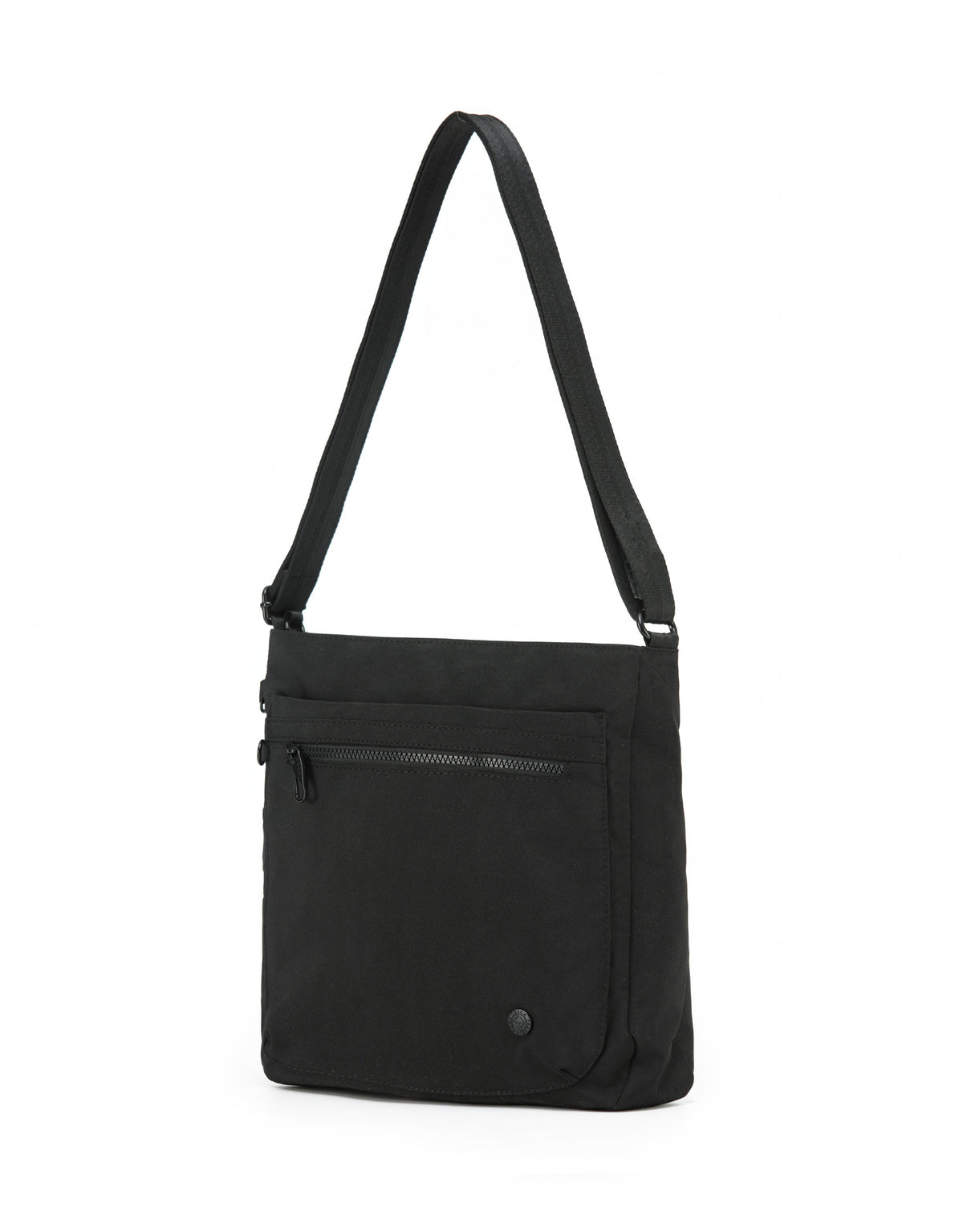 Anti-Theft Mono Black Square RFID Blocking Shoulder Bag