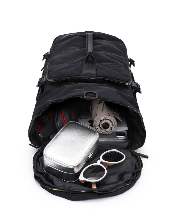 Harlow Barrel Backpack - Black Stitch