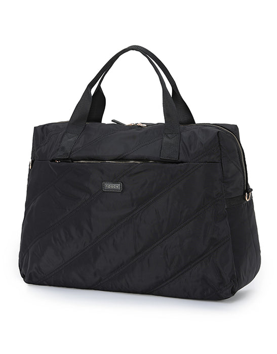 Harlow Black Stitch Tote Bag