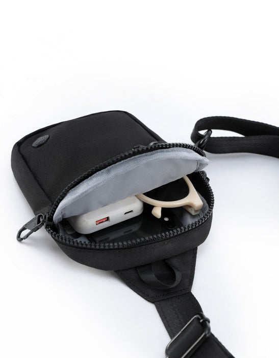 Anti Theft Small Slinger Bag - Black