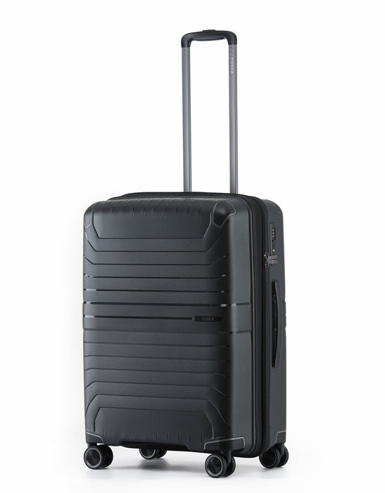 Star Lite 64cm Medium Hard Suitcase - Black