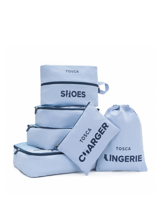 Packing Organiser - Blue Set of 6