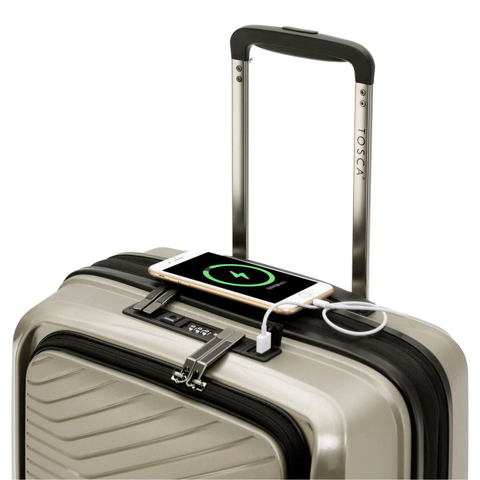 Space-X 55cm Small Hard Laptop Carry On - Champagne