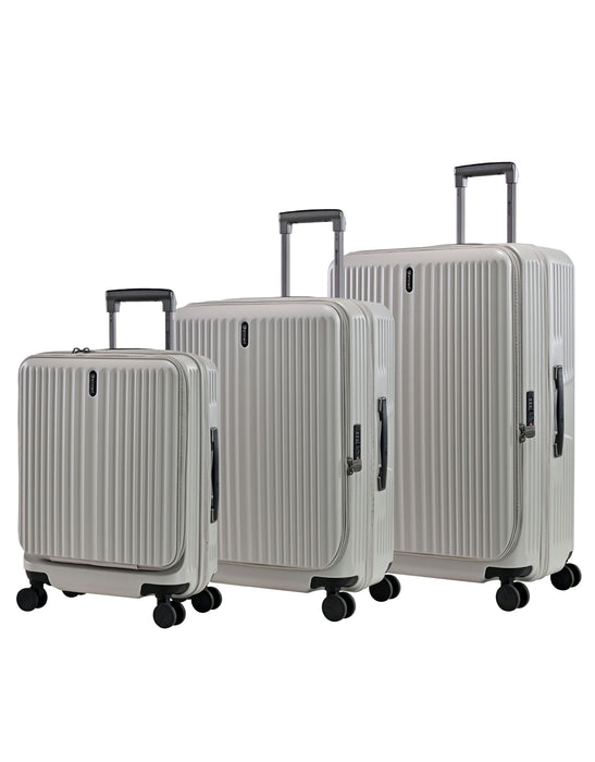Eminent Alfred Hard Suitcase 3 Piece Set - Dove Grey
