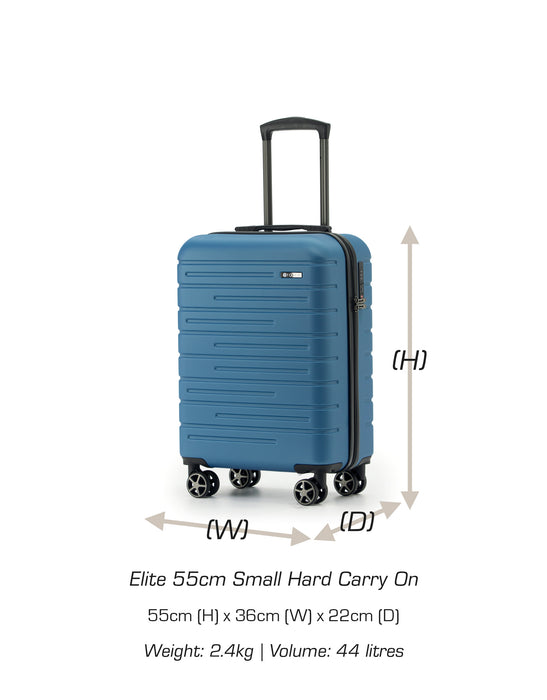 Elite 64cm Medium Hard Suitcase - Blue