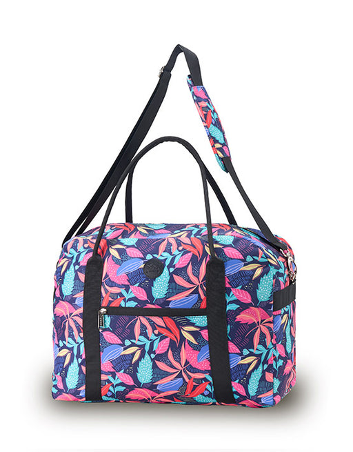 50cm Medium Navy Coral Fern Fashion Tote Bag