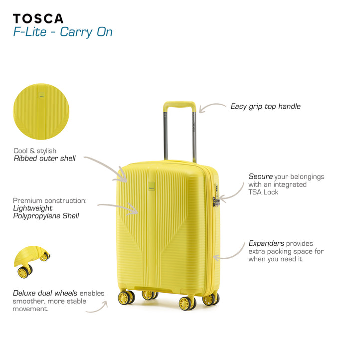 F-Lite 54cm Small Hard Carry On - Yellow