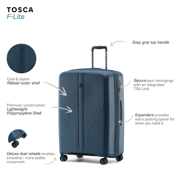 F-Lite 65cm Medium Hard Suitcase - Navy