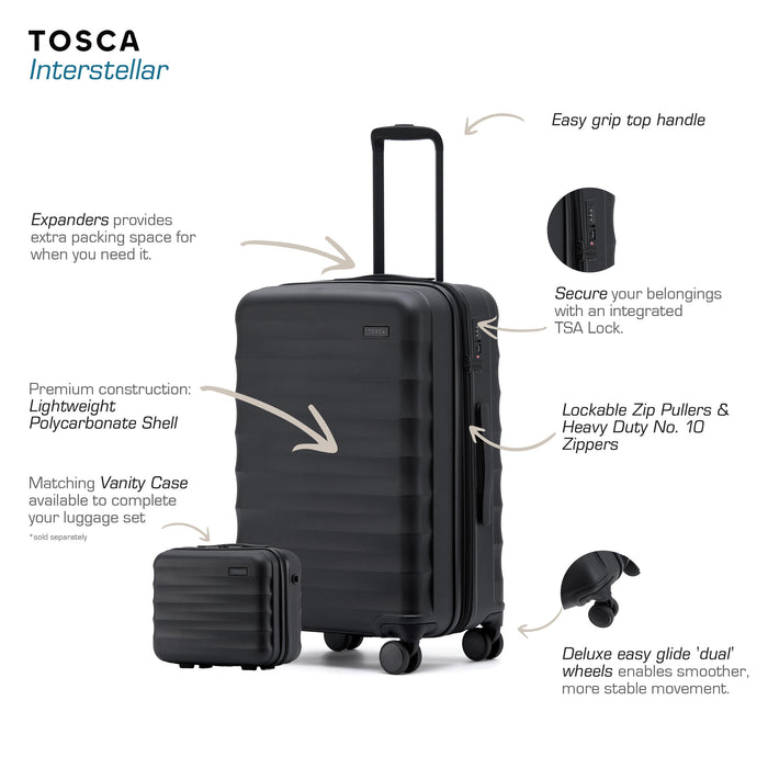 Interstellar 2.0 79cm Large Hard Suitcase - Black