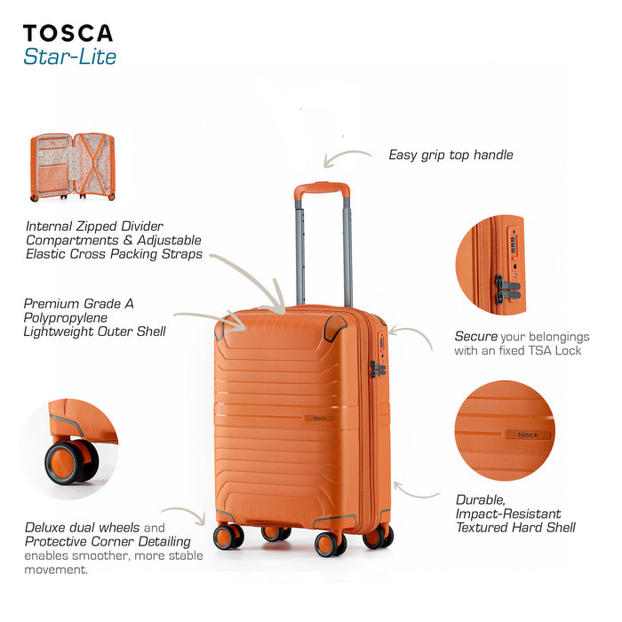 Star-Lite 53cm Small Hard Carry On - Mandarin