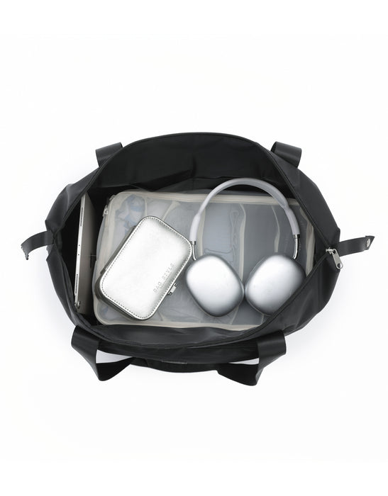 Foldable & Expandable Travel Tote - Black