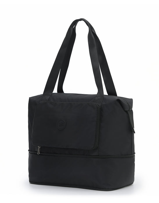Foldable & Expandable Travel Tote - Black