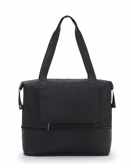 Foldable & Expandable Travel Tote - Black