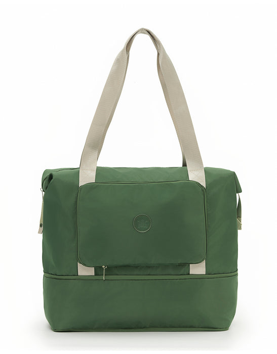 Foldable & Expandable Travel Tote - Khaki