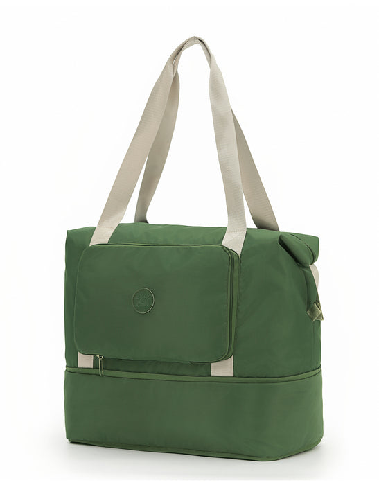 Foldable & Expandable Travel Tote - Khaki