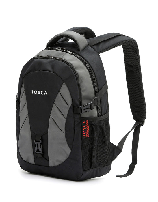 42cm Casual Backpack - Black/Grey