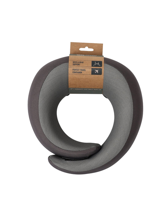 Deluxe Wrap Around Memory Foam Neck Cushion - Grey
