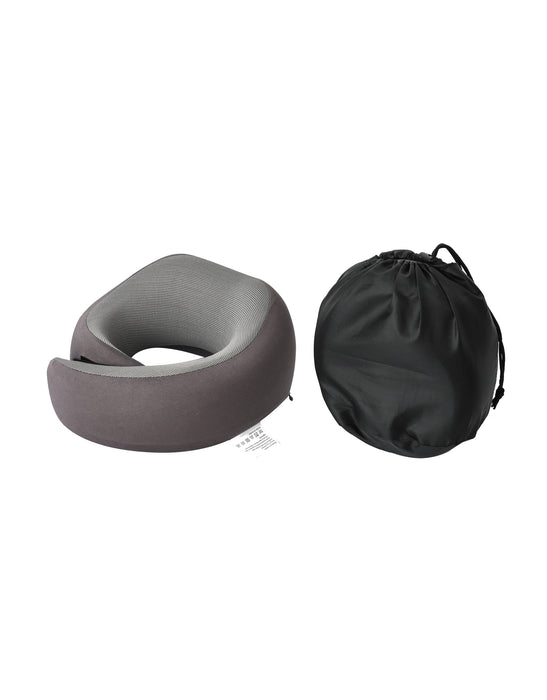 Deluxe Wrap Around Memory Foam Neck Cushion - Grey