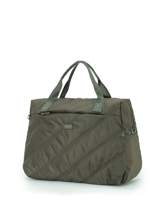 Harlow Tote Bag - Khaki Stitch