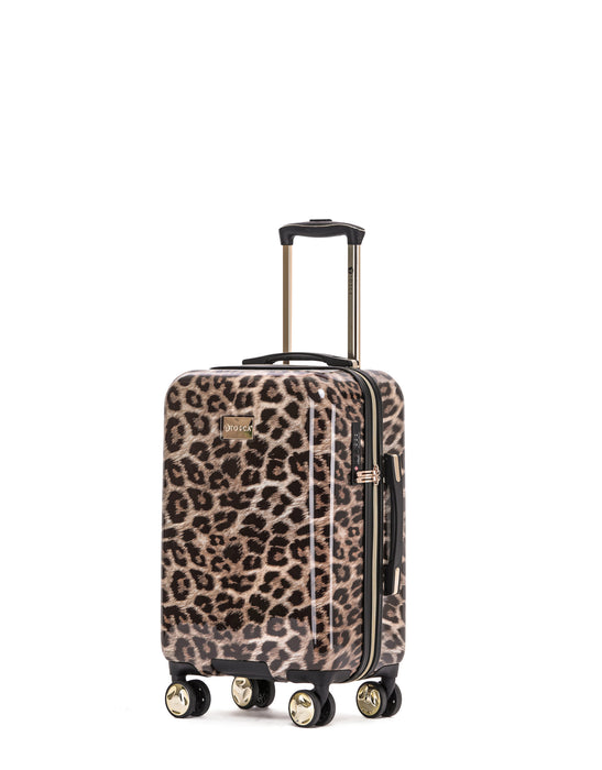 Leopard 55cm Small Hard Carry On Suitcase