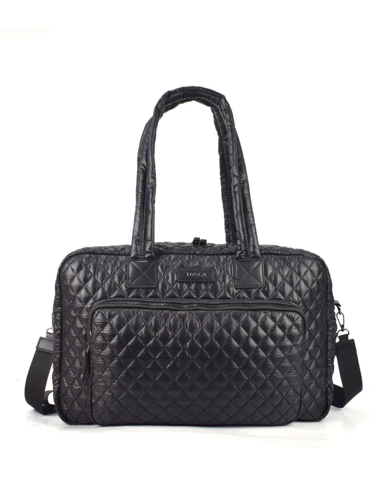 Metro Large Travel Split Tote Bag - Black