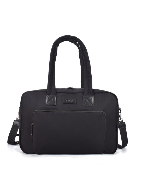 Metro Large Travel Split Tote Bag - Black Nylon