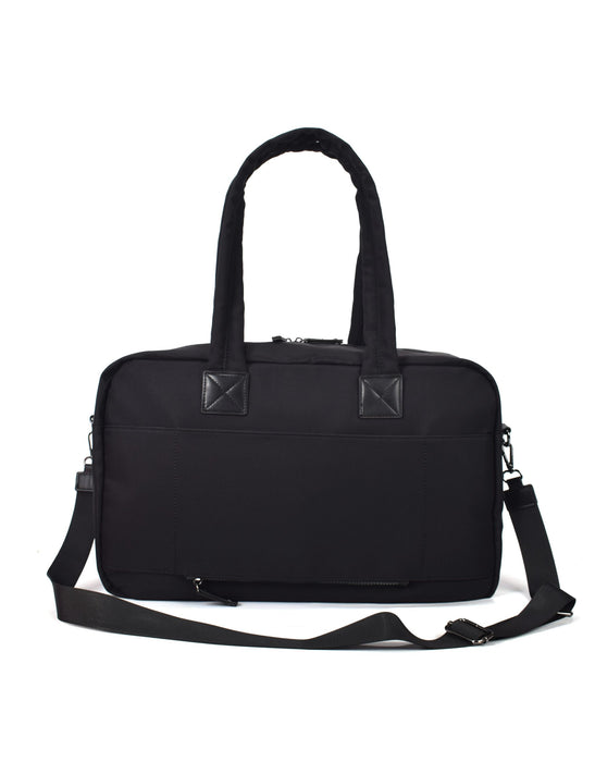 Metro Large Travel Split Tote Bag - Black Nylon