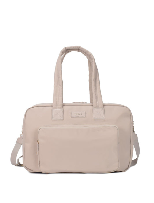 Metro Large Travel Split Tote Bag - Stone Nylon