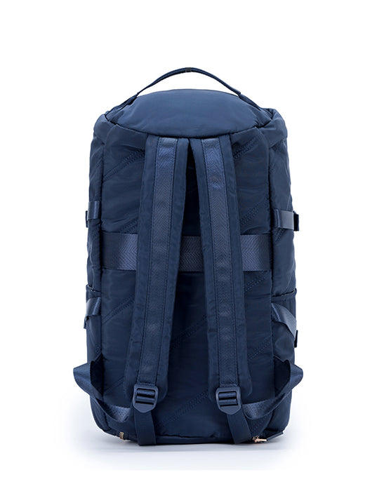 Harlow Navy Barrel Backpack Tote